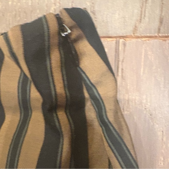 rag & bone $375 NWT Mandy Striped Midi Skirt in Gold Multi Med Viscose & Silk - Picture 8 of 10